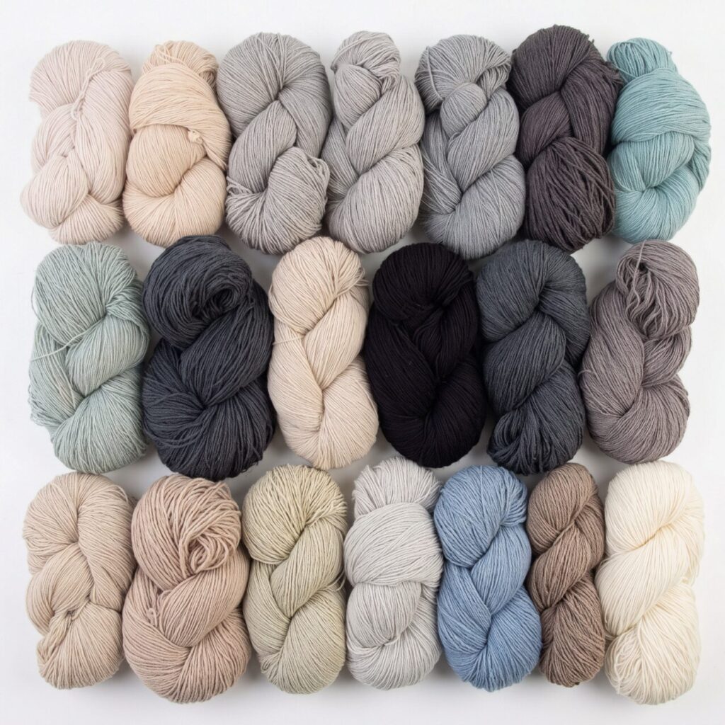 10 kg set of natural color sheep wool yarn, WoolLando