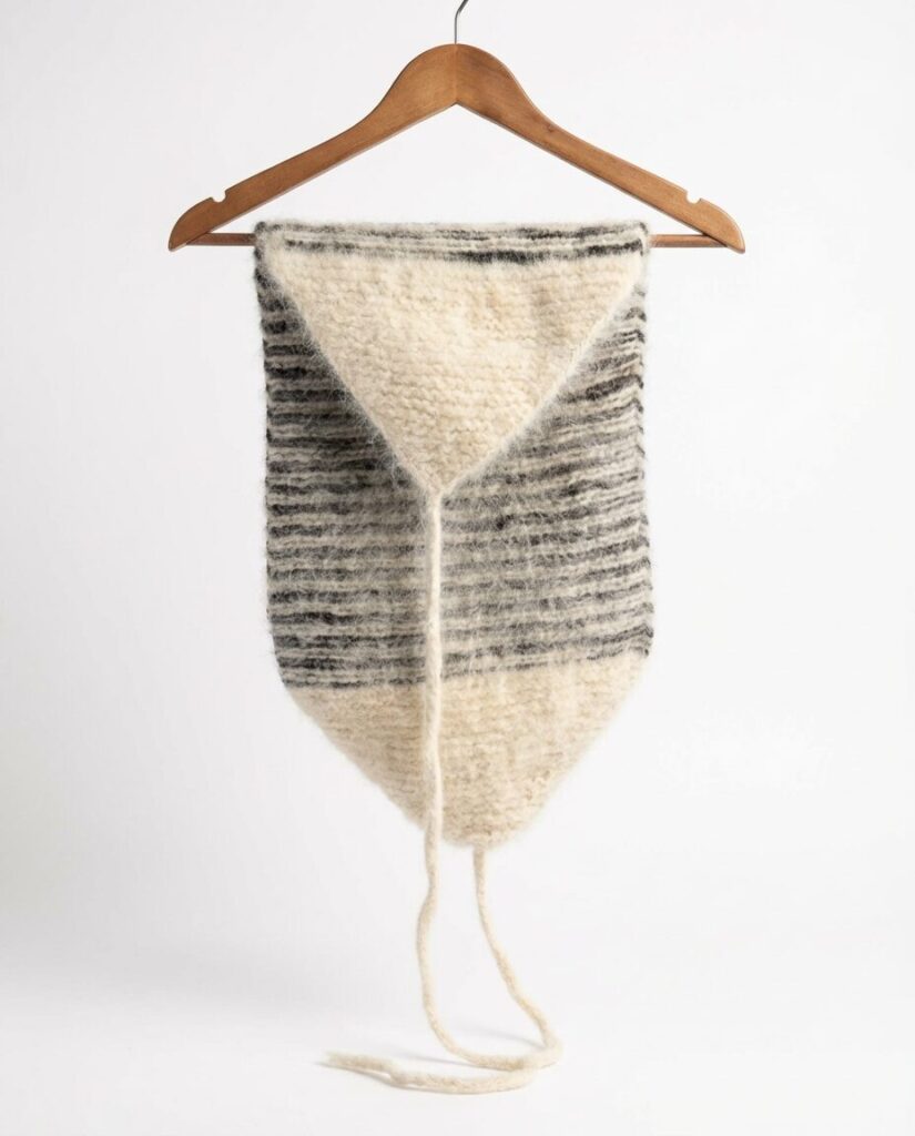 100% Siberian Husky dog wool striped waist belt – WoolLando