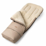 Natural wool baby footmuff / sleeping bag – CREAM, Zaffiro
