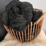 60% Siberian Husky Dog Wool, 40% Sheep Wool 1 kg – BLACK, WoolLando