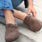 Brown genuine leather slippers / sandals, WoolLando