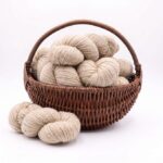 50% dog wool / 50% sheep wool yarn 1 kg – LIGHT YELLOWISH, WoolLando