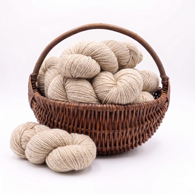 50% dog wool, 50% sheep wool yarn 1 kg – YELLOWISH, WoolLando