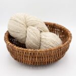 50% dog wool, 50% sheep wool yarn 1 kg – WHITE MELANGE, WoolLando