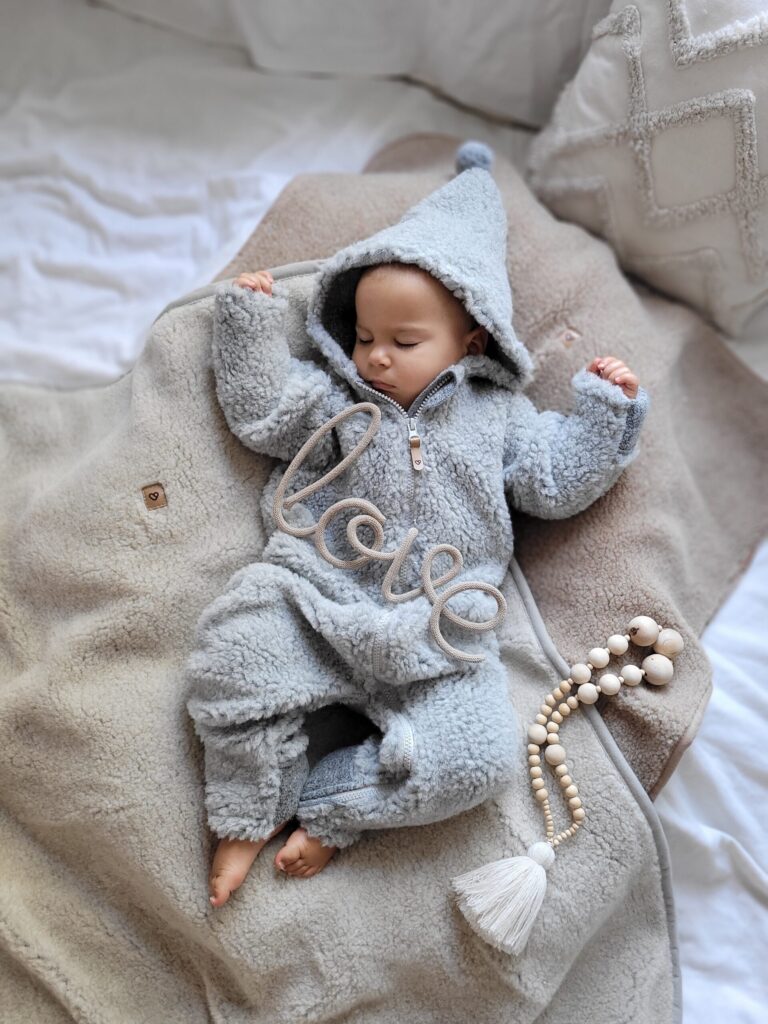 Children’s grey lamb wool jumpsuit, Zaffiro