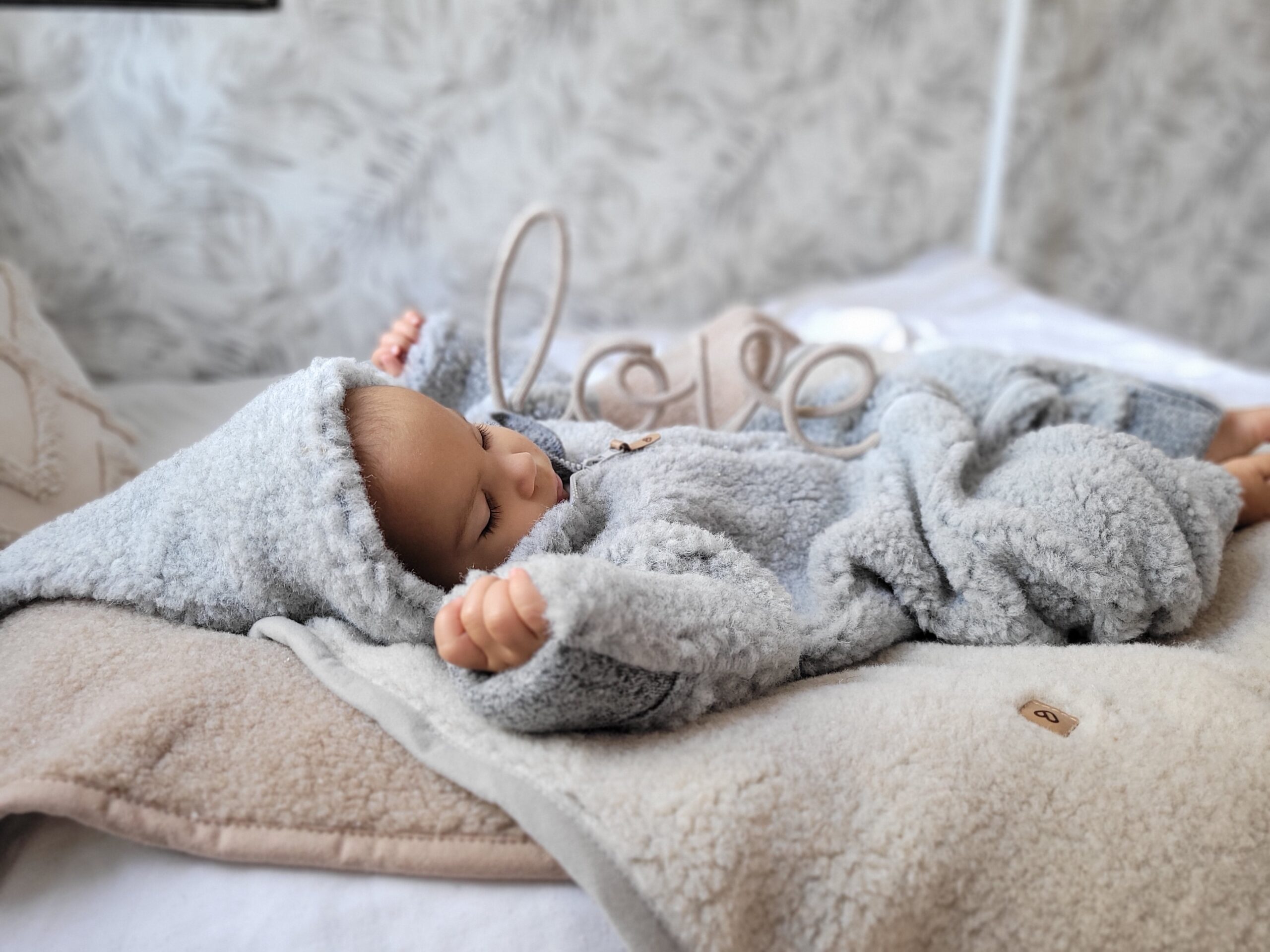 Children’s grey lamb wool jumpsuit, Zaffiro