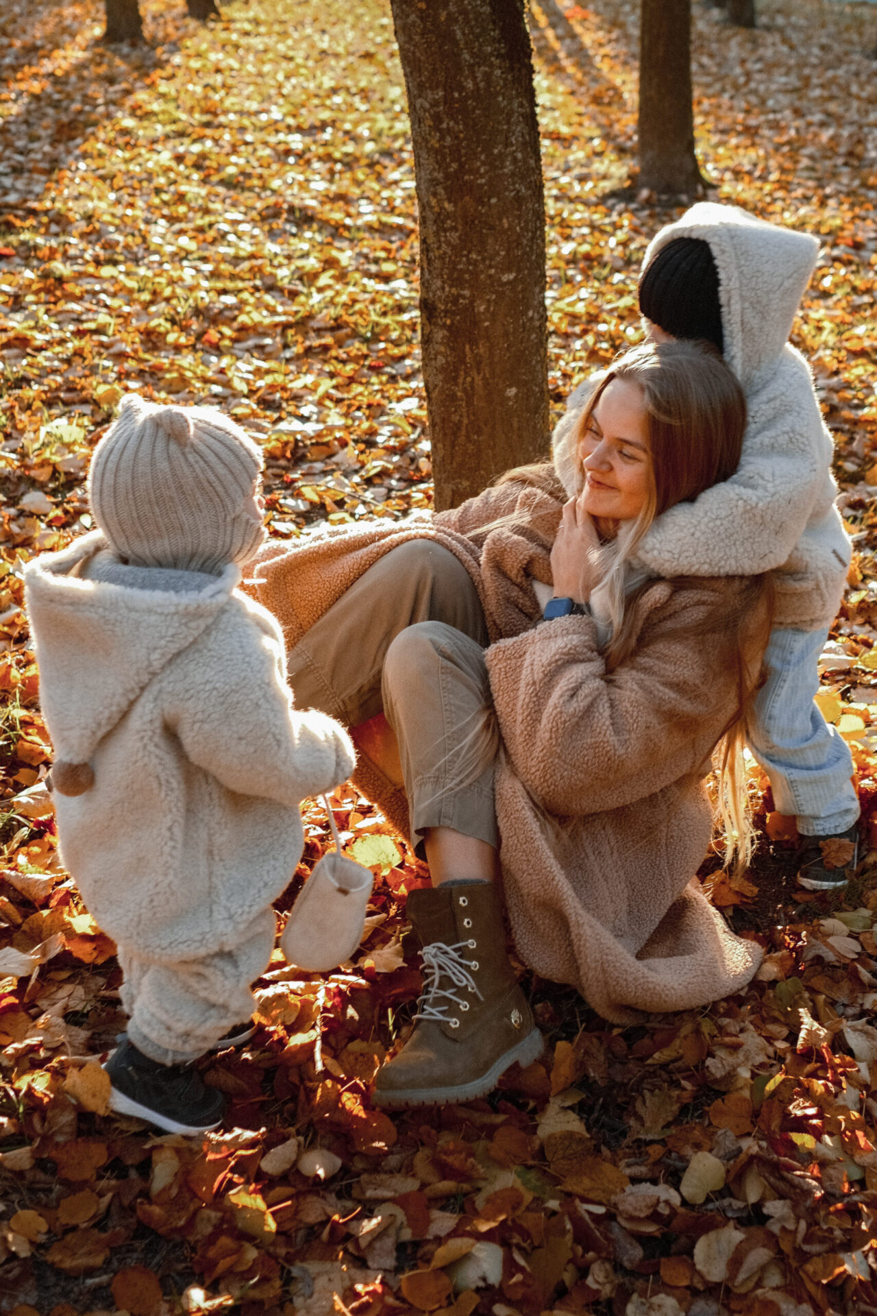 Children’s brownish lamb wool jumpsuit, Zaffiro