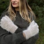 Women’s angora wool gloves RUSVOS, WoolLando