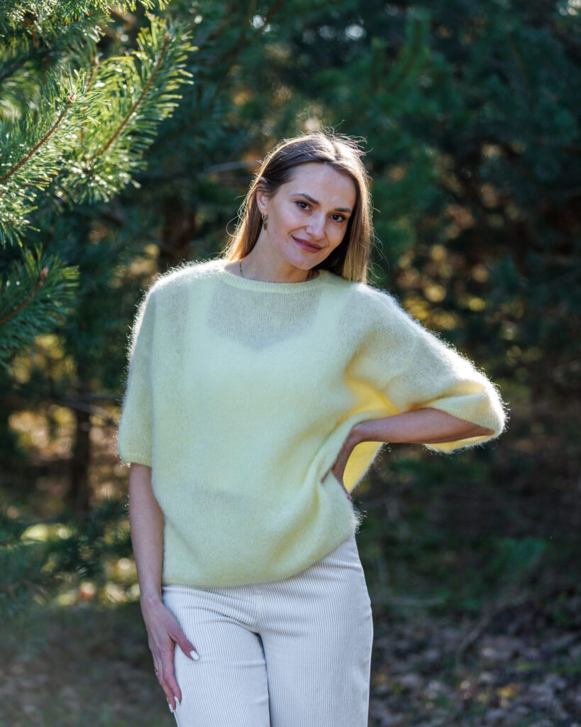 Kid mohair wool sweater SUN