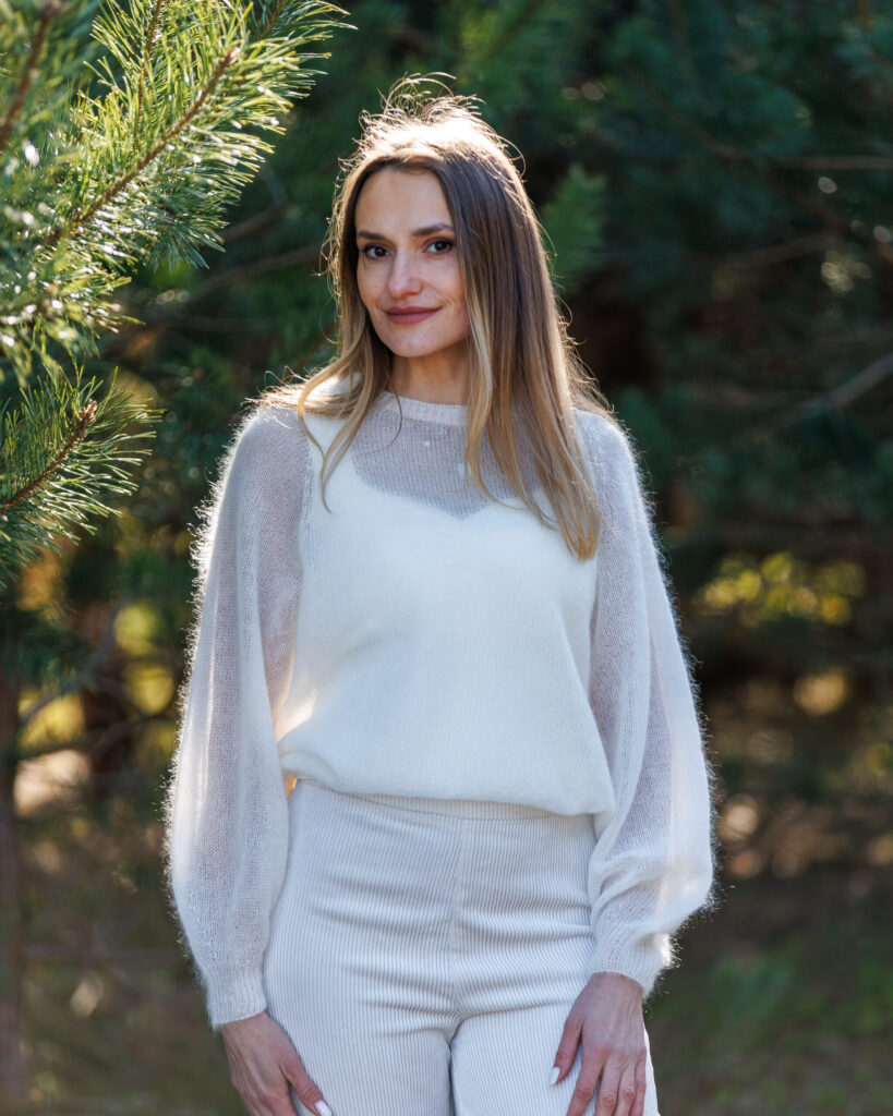 Kid mohair wool sweater PERLAS