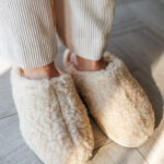 Merino wool cream slippers CAPPUCCINO, WoolLando