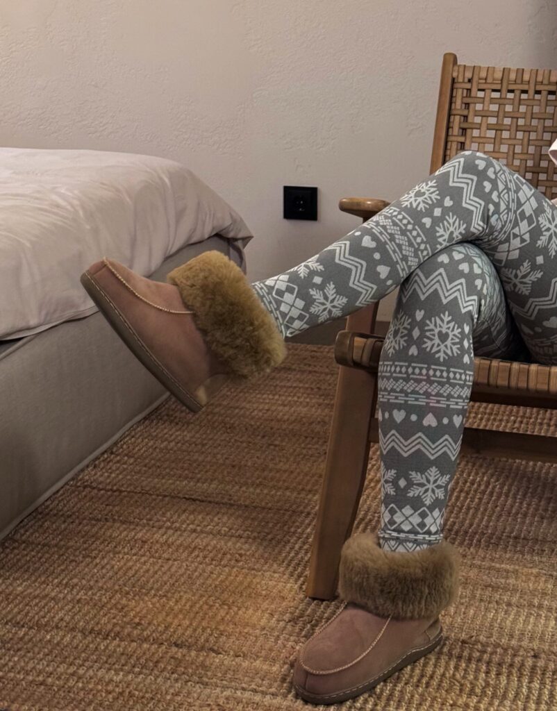 Women’s brown natural fur leather ankle boots SONA, WoolLando