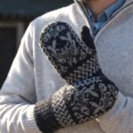 Men’s merino wool mittens FROST, WoolLando