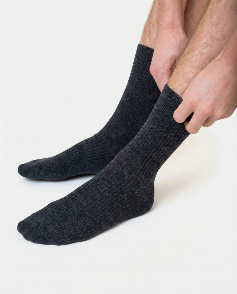 Black merino wool socks, WoolLando