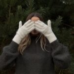 Women’s angora wool fingered gloves WHITE, WoolLando