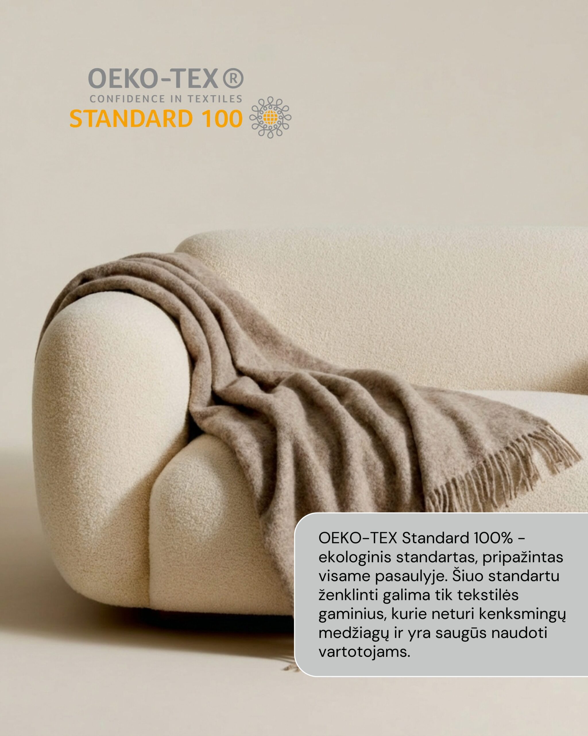 New Zealand sheep wool blanket LIGHT BROWN, WoolLando