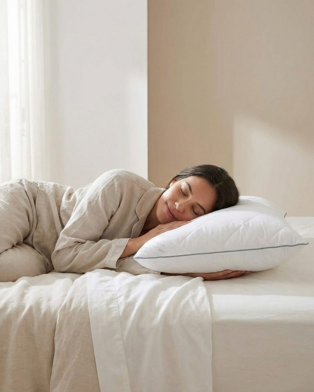 Luxury pillow with natural bamboo