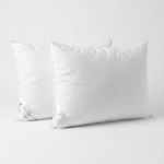 Ergonomic down and feather pillow