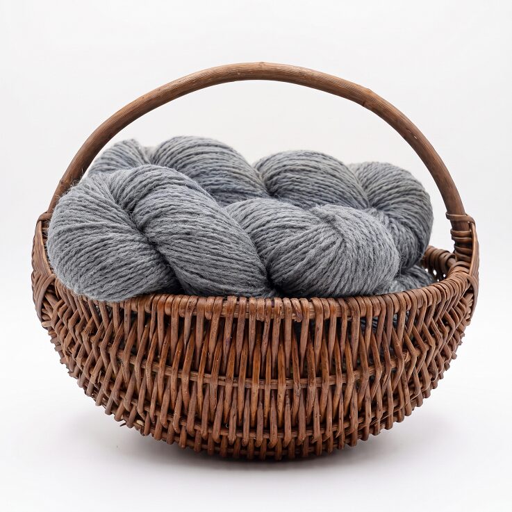 Sheep wool yarn 1 kg – GREY, WoolLando