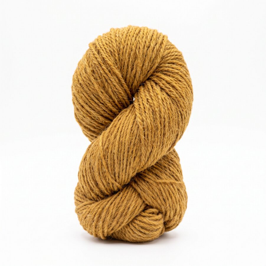 Sheep wool yarn 1 kg – MUSTARD BROWN, WoolLando
