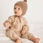 Children’s brown lamb wool hat with pom-pom, Zaffiro
