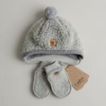 Children’s grey lamb wool set, Zaffiro