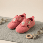 Children’s pink natural wool felt boots KOALA, WoolLando
