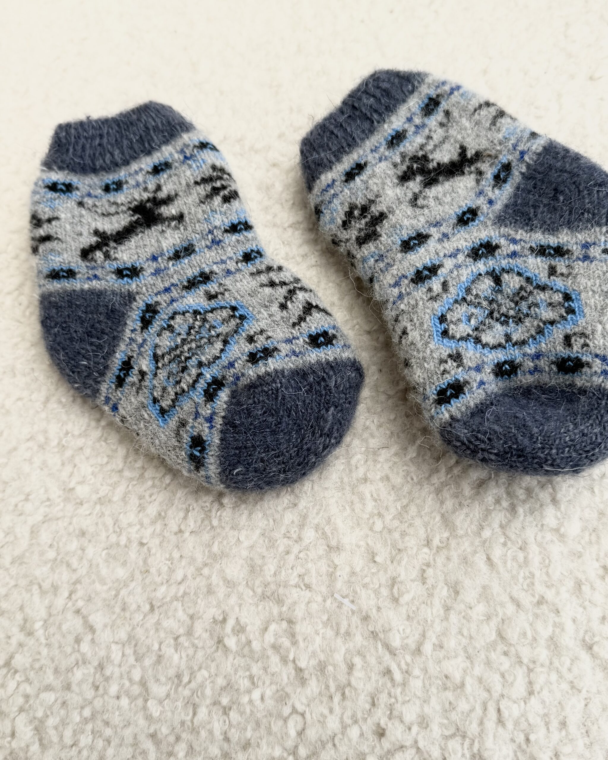 Children’s merino wool socks BLUE DEER, WoolLando