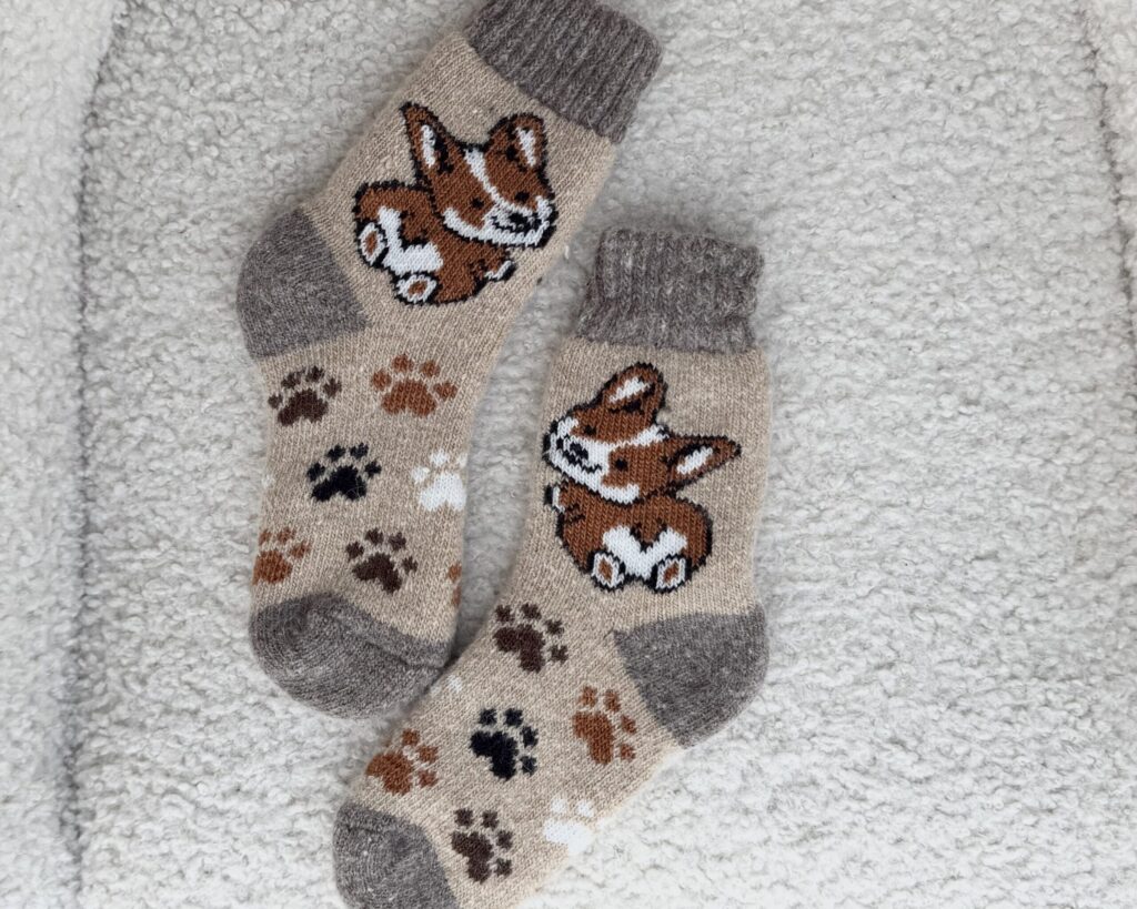 Children’s merino wool socks LAPĖS PĖDUTĖS, WoolLando