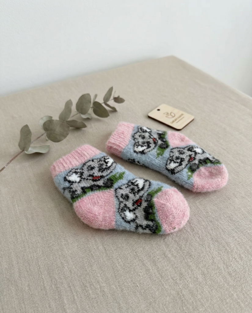 Children’s merino wool socks ELEPHANT, WoolLando