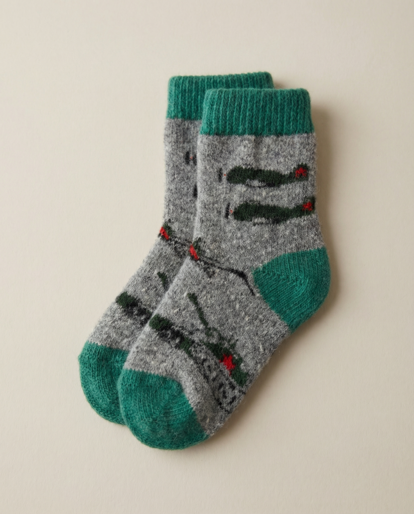 Children’s merino wool socks LEKTUVĖLIAI, WoolLando