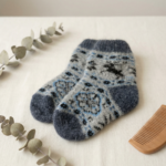Children’s merino wool socks BLUE DEER, WoolLando