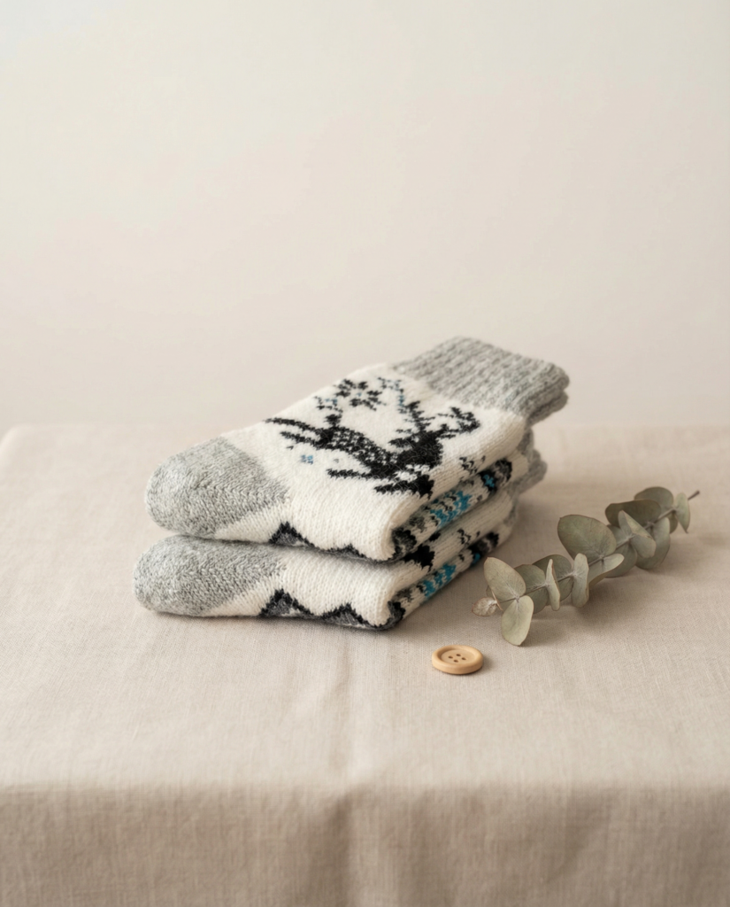 Children’s merino wool socks FOREST FAIRYTALE, WoolLando