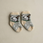Children’s merino wool socks BROWN RABBIT, WoolLando