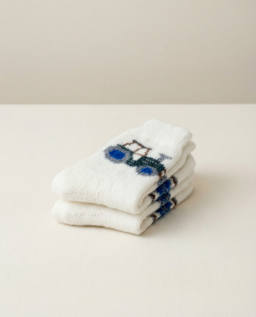 Children’s merino wool socks TRACTOR, WoolLando