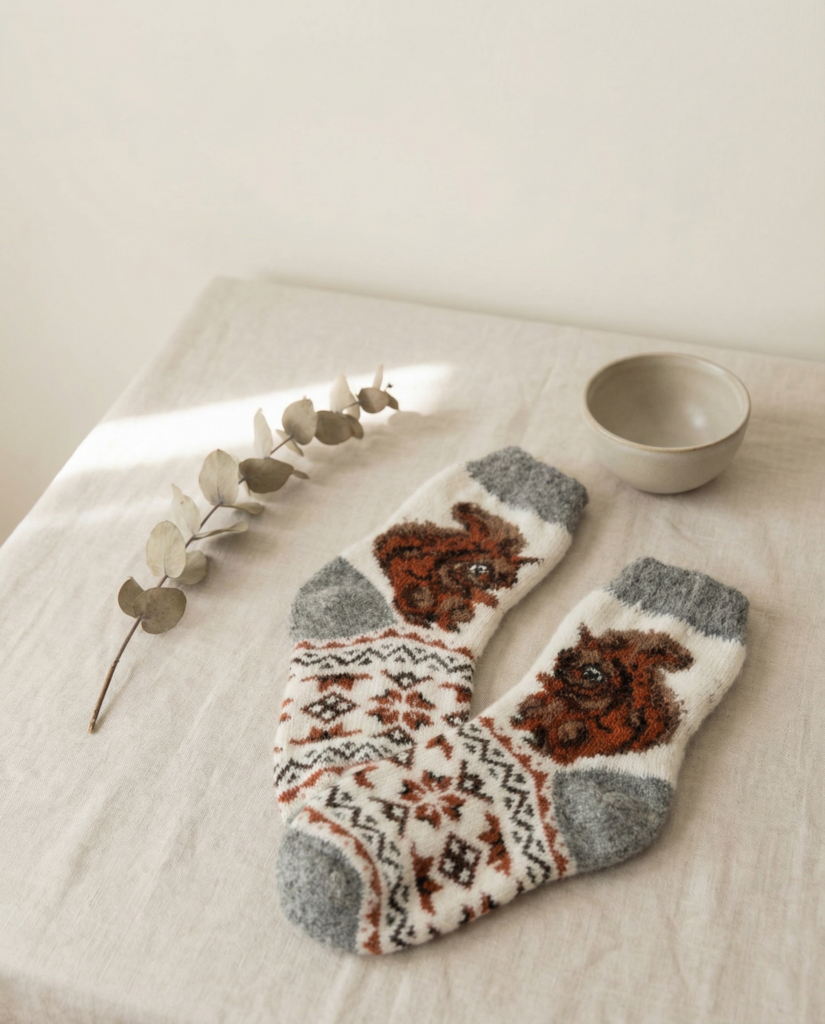 Children’s merino wool socks VOVERYTĖ, WoolLando