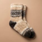 Felted blood circulation–improving 100% Siberian Husky wool socks, WoolLando
