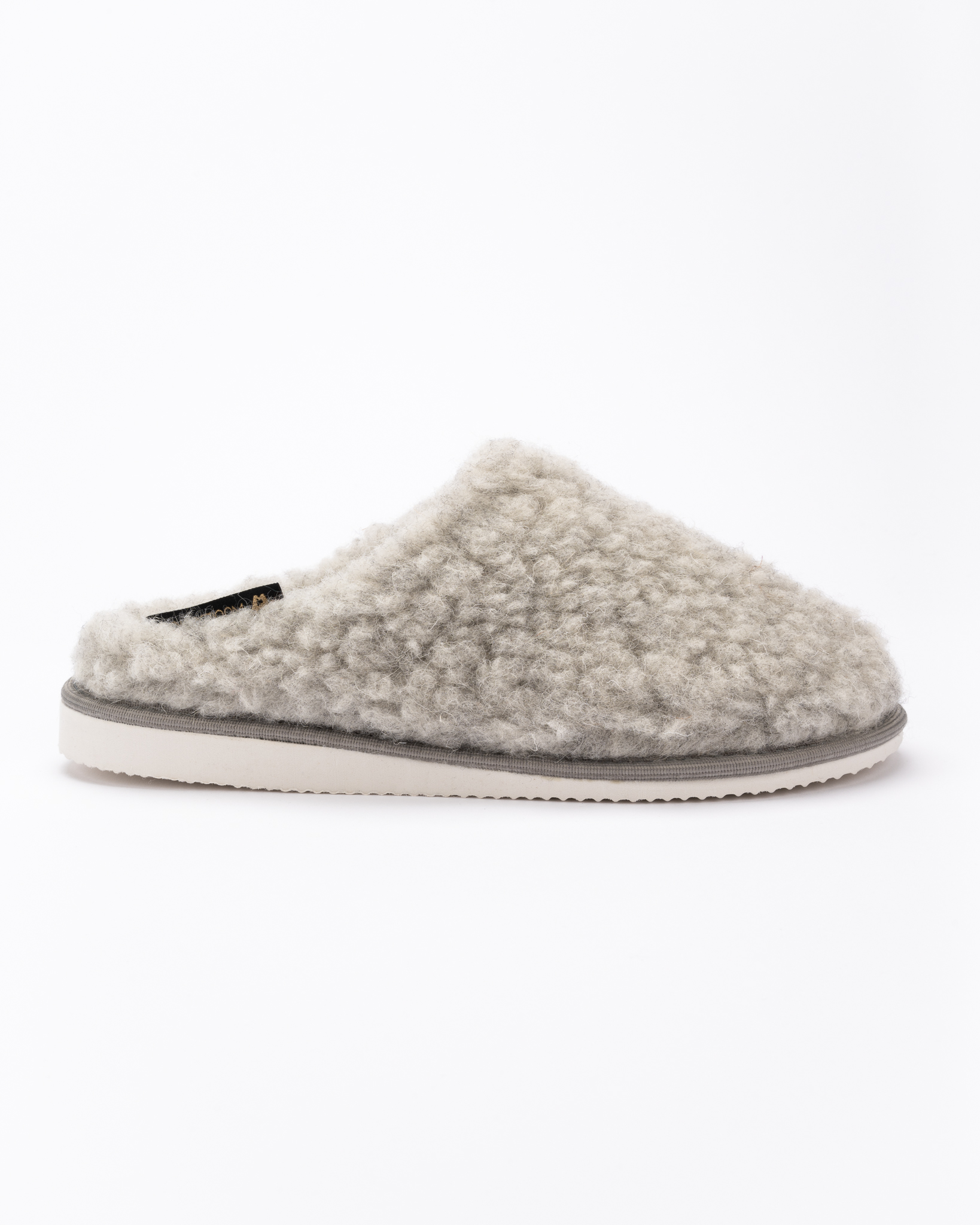 Merino wool grey slippers MIGLA, WoolLando