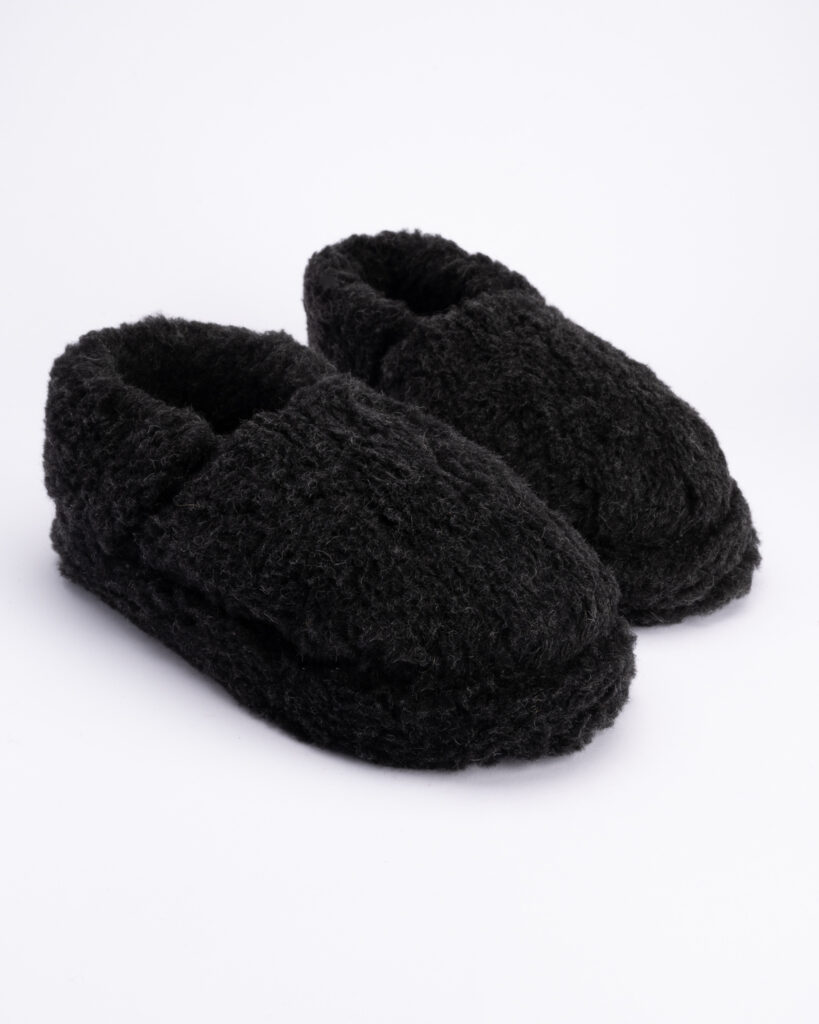 Merino wool boot-style slippers GRAPHITE, WoolLando