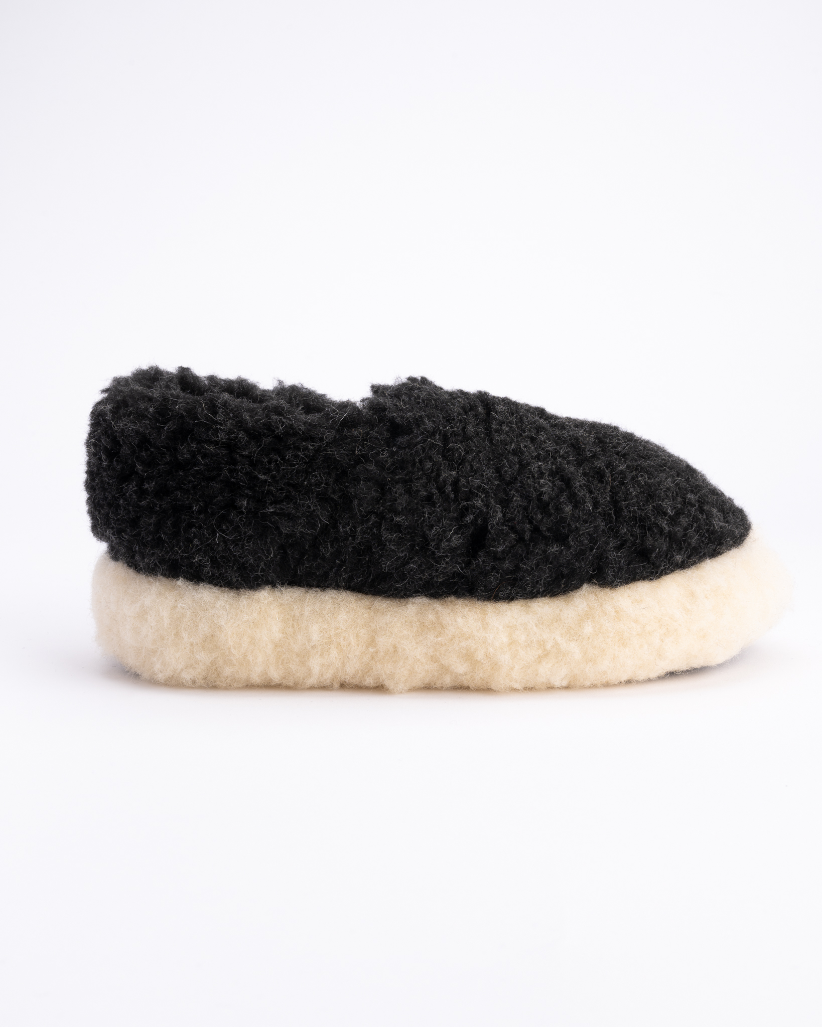 Merino wool boot-style slippers DARK, WoolLando