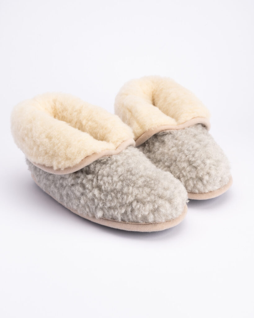 Merino wool boot - slippers GREY, WoolLando