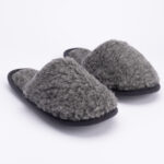 Grey Merino wool slippers GREY, WoolLando