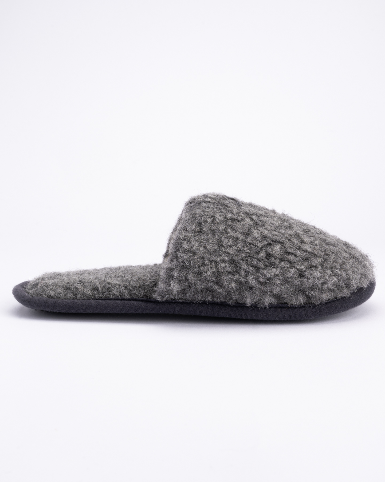 Grey Merino wool slippers GREY, WoolLando