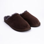 Men’s natural fur leather slippers BRUNO, WoolLando