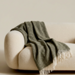 New Zealand sheep wool blanket GREEN FORREST, WoolLando