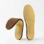 Natural pressed camel wool insoles with foil, WoolLando