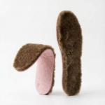 Light natural pressed wool insoles with foil, WoolLando