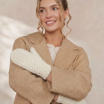 Women’s white angora wool mittens ALBA, WoolLando