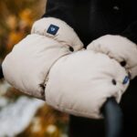 Warm merino wool stroller gloves – BROWN, Zaffiro