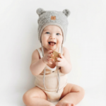Children’s grey lamb wool hat, Zaffiro
